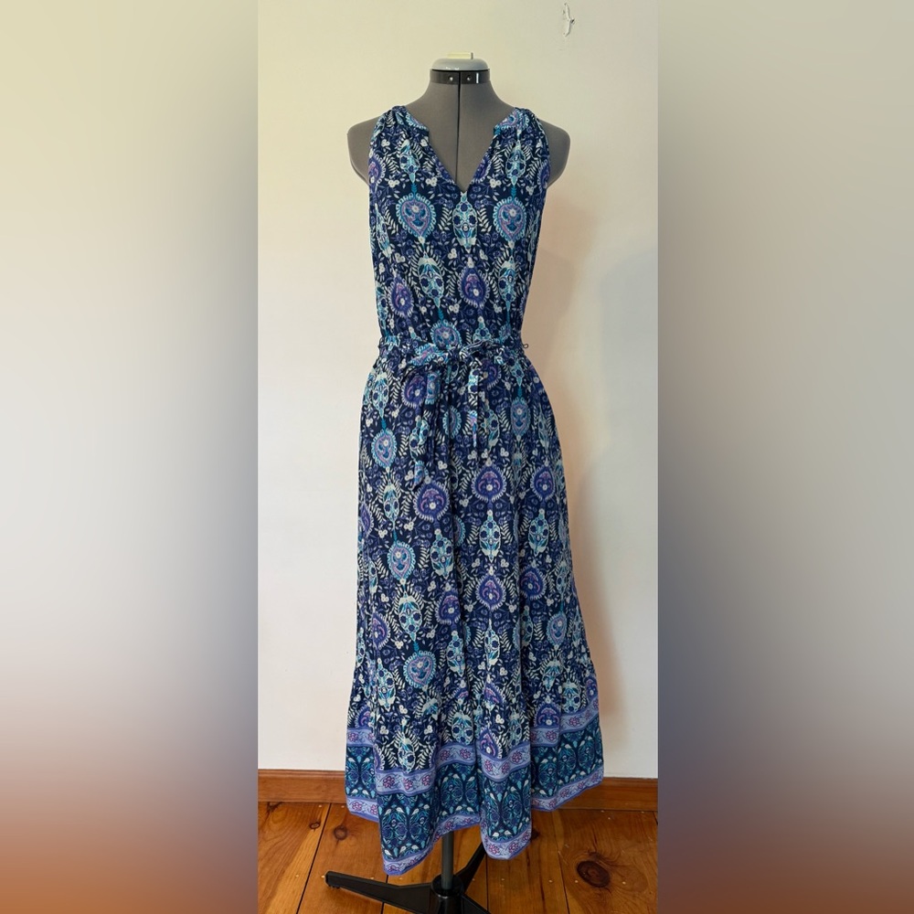 Talbots Blue Halter Maxi Sundress for Casual Occasions